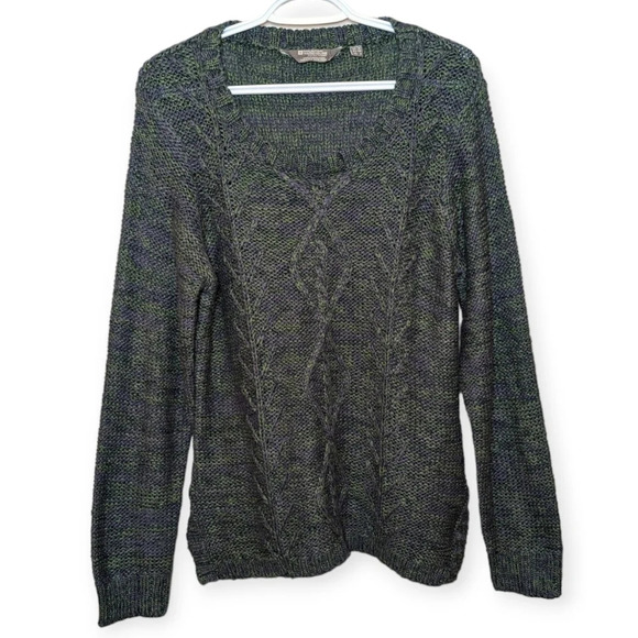 Mountain Warehouse Green Purple Blend Scoop Neck Knit Sweater  Top Woman 8 - Picture 2 of 11